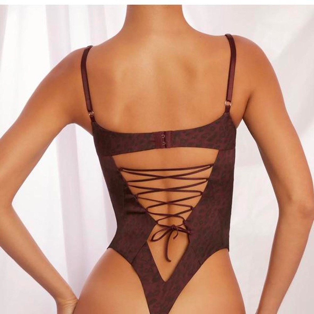 DRIVE ME INSANE LEOPARD BODYSUIT - RED AND BLACK